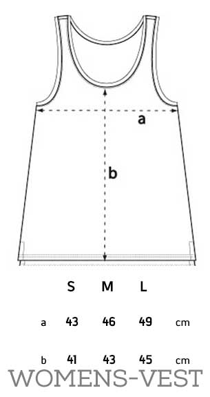 Size Chart Women Vest